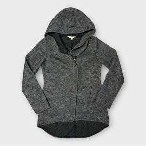 Mia Melon Gray Hooded Jacket Women’s Size SMALL Mid Weight Zipper Front